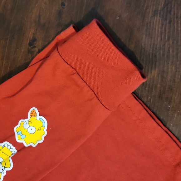 The Simpsons Christmas Men's Long Sleeve Shirt front and sleeve hits Cotton - Picture 2 of 6